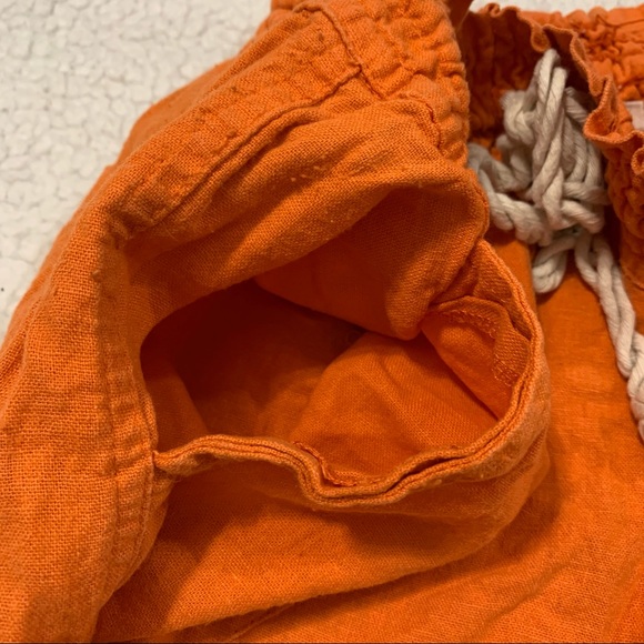 ROXY Orange Linen Blend Oceanside Beach Shorts Large ARJNS03007 NLE0 - Picture 8 of 14